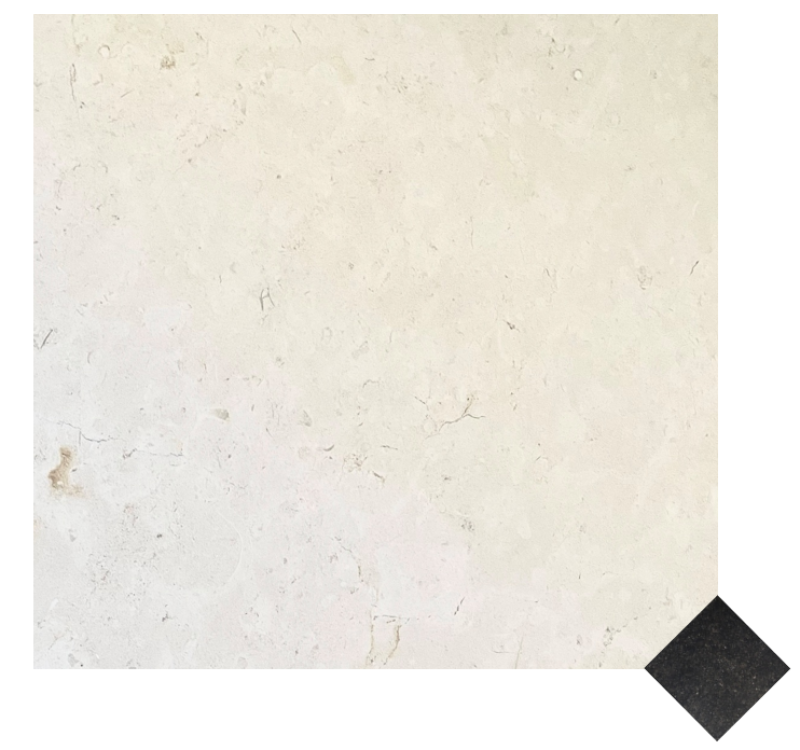 Dallage cabochon avec 1 pan coupé par dalle. Pierre de Mareuil : Pierre Naturelle du Périgord Marbrière Cristalline – Disponible en Vente Directe chez FRANCEPIERRE