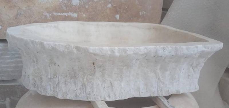 Auge en Travertin pierre naturelle massive
