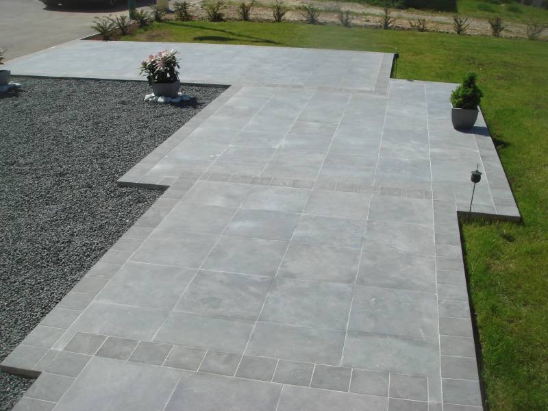 Dallage pierre extérieur et moderne, contemporain, Montpellier 34