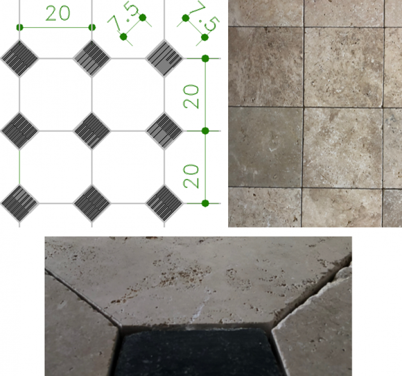 Travertin Light mix en 61x40,6cm, épaisseur 1,2cm, NIMES