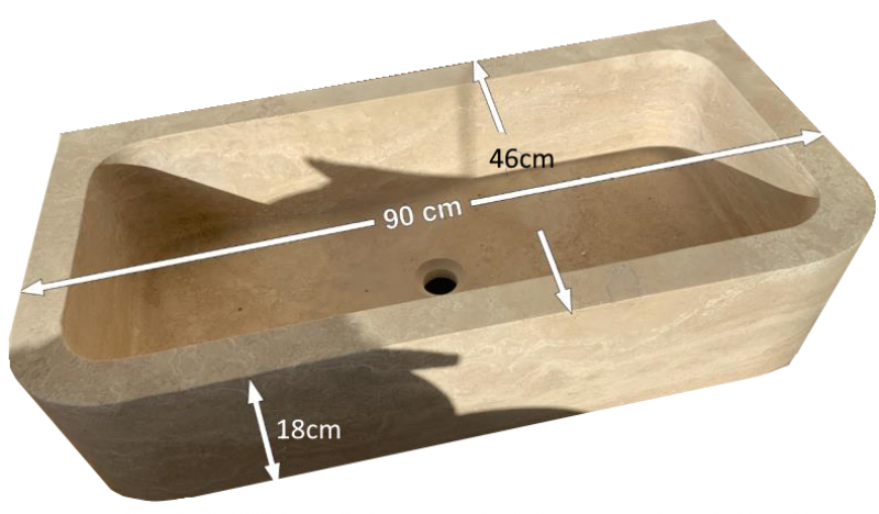 TRAVERTIN, évier et vasque en salle de bain et en cuisine
