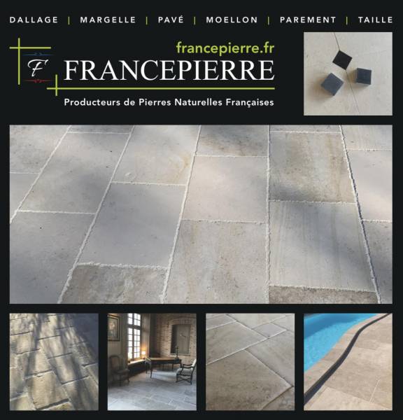 Pierre du Périgord, pierre de Dordogne pour dallage intérieur et terrasse extérieure, plage de piscine