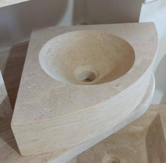 VASQUE D'ANGLE EN PIERRE NATURELLE, LIVRAISON BORDEAUX