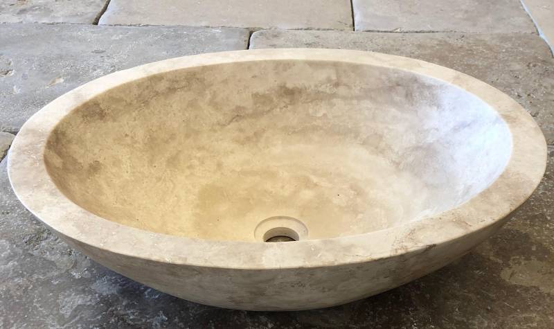 Vasque en Travertin