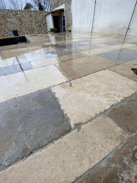 Dallage pierre naturelle du Périgord West Stein, terrasse, margelle, sol intérieur et extérieur