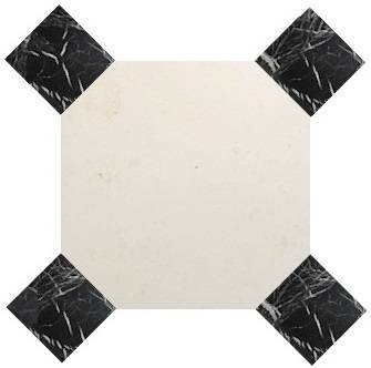 Dallage pierre naturelle avec cabochon