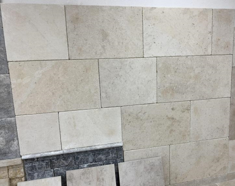 Dallage pierre naturelle claire Montagnac crème uni, Livraison Paris