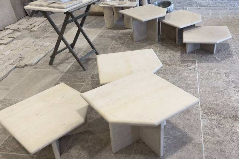 Dallage pierre naturelle claire Montagnac crème uni, Livraison Paris