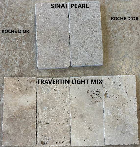 Pierres Naturelles d'Égypte : Galala et Sinaï Pearl Beige & Gris pour Dallage, Parement et Pavé.
