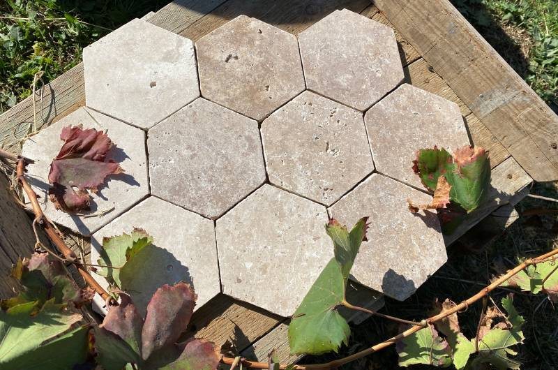 Travertin en tomette Made in France Bordeaux
