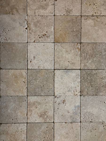 15x15cm en Travertin beige Classic Light Mix 1er choix