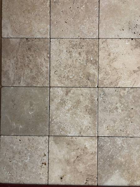 20x20cm en Travertin beige Classic Light Mix 1er choix