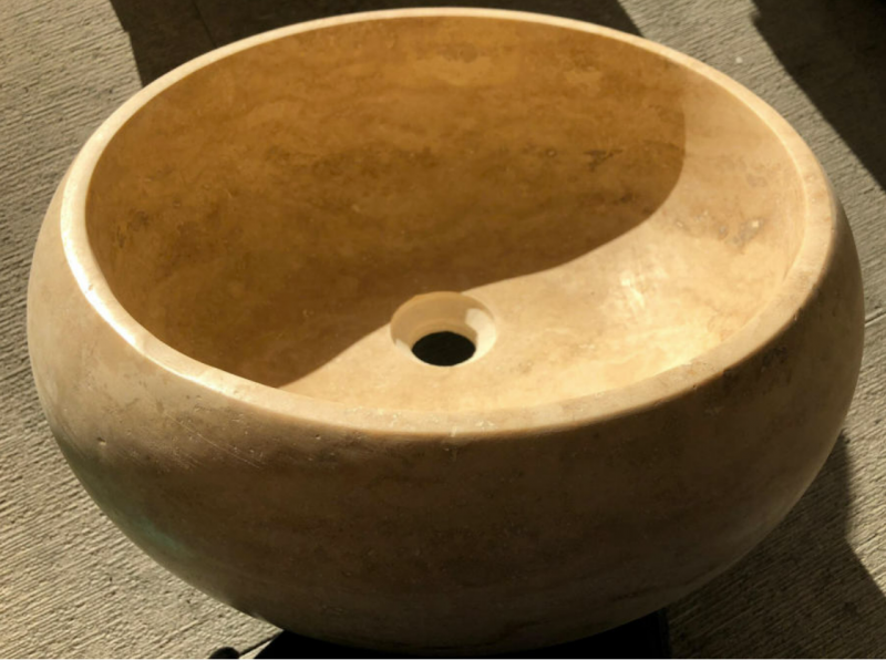 Vasque bol en Travertin