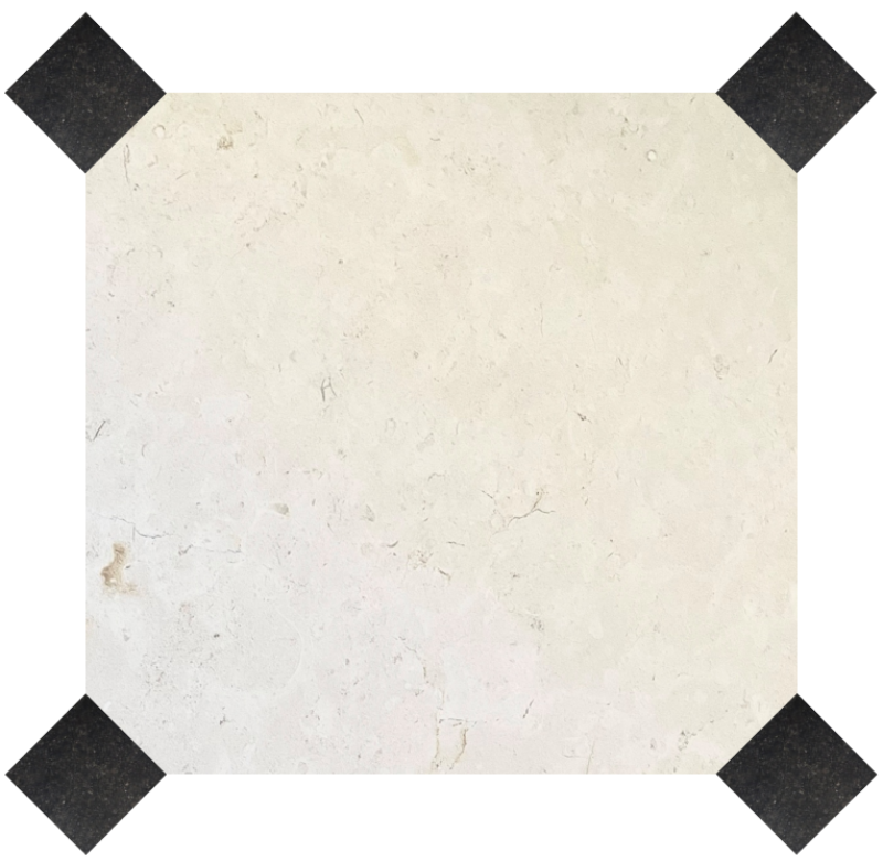 Dallage cabochon avec 4 pans coupés par dalle. Pierre de Mareuil : Pierre Naturelle du Périgord Marbrière Cristalline – Disponible en Vente Directe chez FRANCEPIERRE