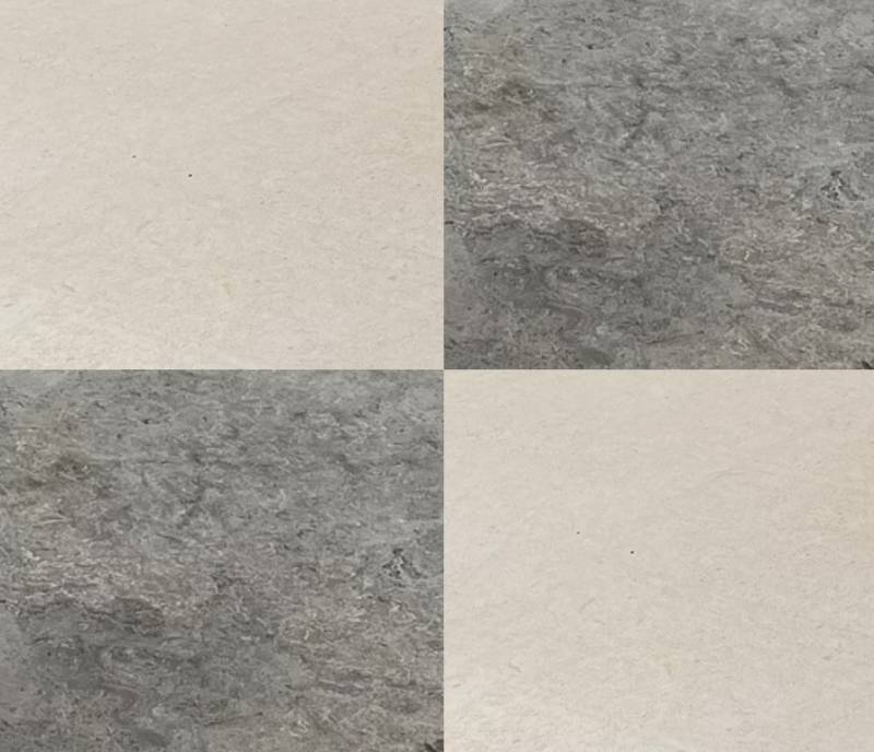 Dallage pierre naturelle Damier blanc et gris de Dordogne entre BORDEAUX et AIX-EN-PROVENCE