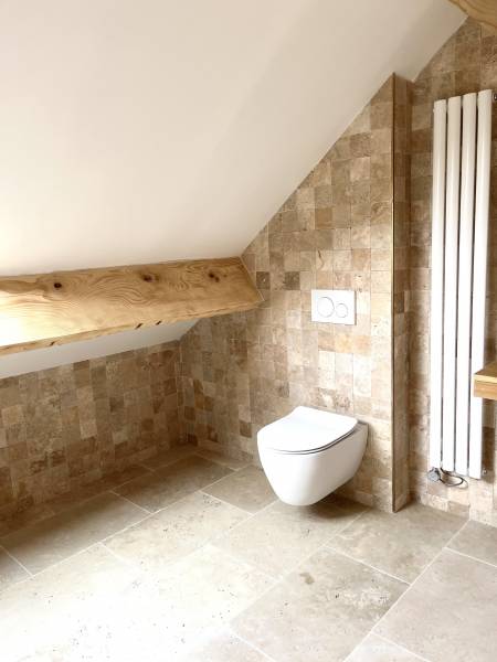 Travertin pierre naturelle pour dallage intérieur, salle de bain
