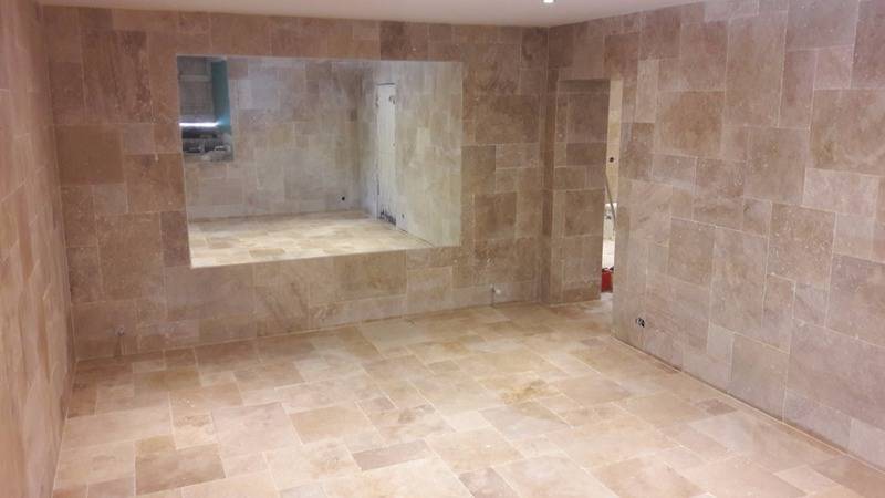 TRAVERTIN PIERRE NATURELLE POUR SALLE DE BAIN SOL ET MUR PARIS