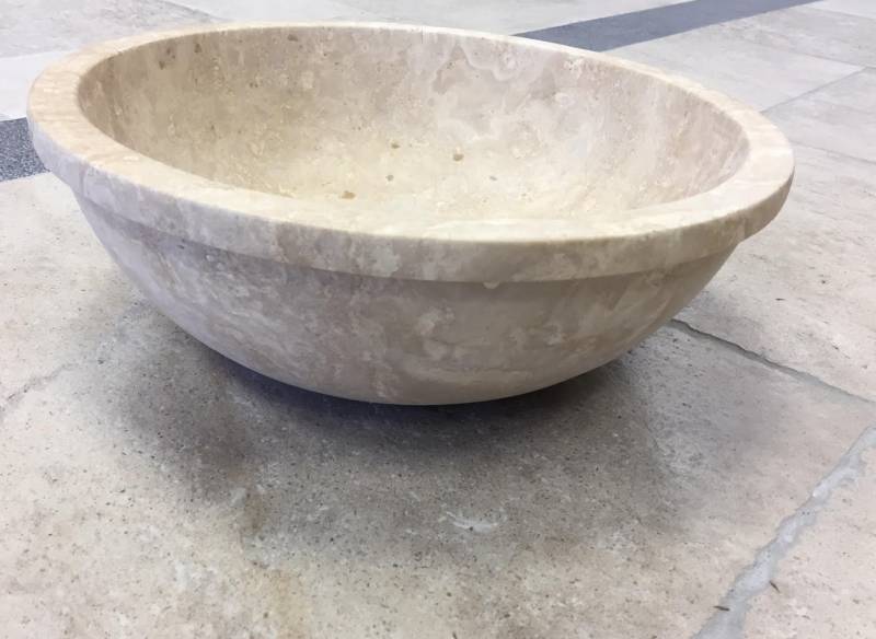 Vasque bol en pierre naturelle TRAVERTIN pas cher à Béziers, Bordeaux
